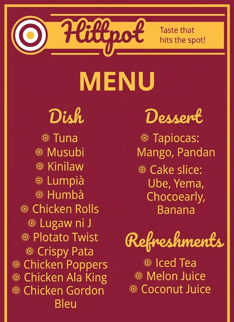 food menu